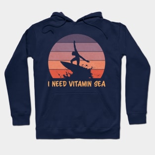 Vitamin Sea Surfing Pun | Funny Surf Hoodie